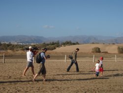 Fotoshooting in den Dnen von Maspalomas