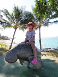 Marlene auf der Strandpromenade von Townsville