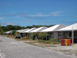 Bungalows auf Home Island