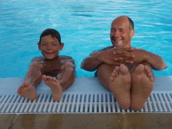 Abhngen am Pool