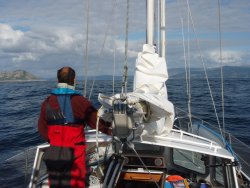 Ausschau nach Fischernetzen vor Muros